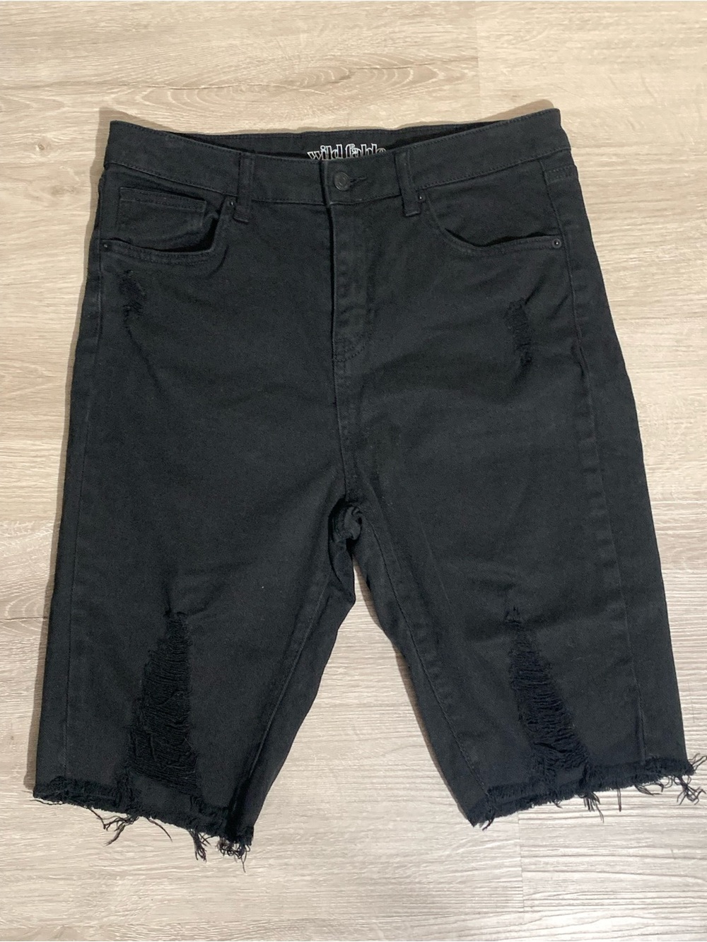 wild fable Black Distressed Denim Jean Shorts